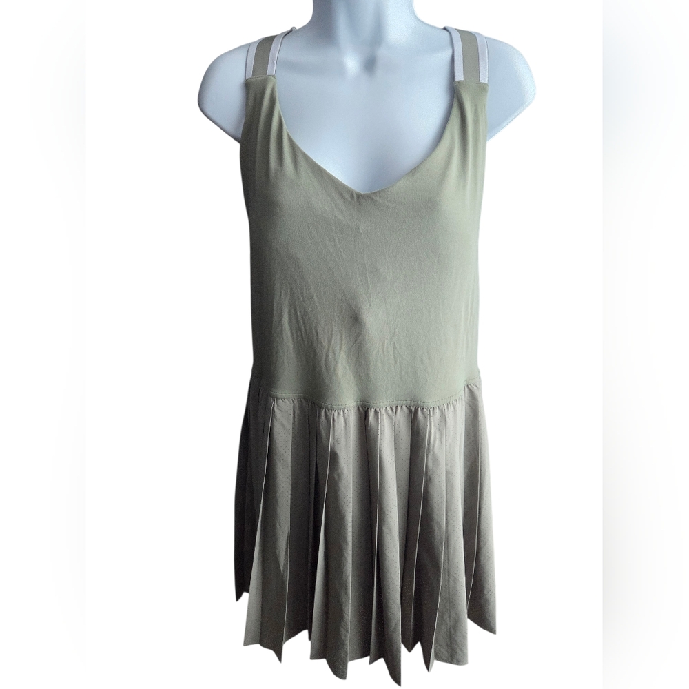 Offline By Aerie Green Pleated Exercise Dress Size XL